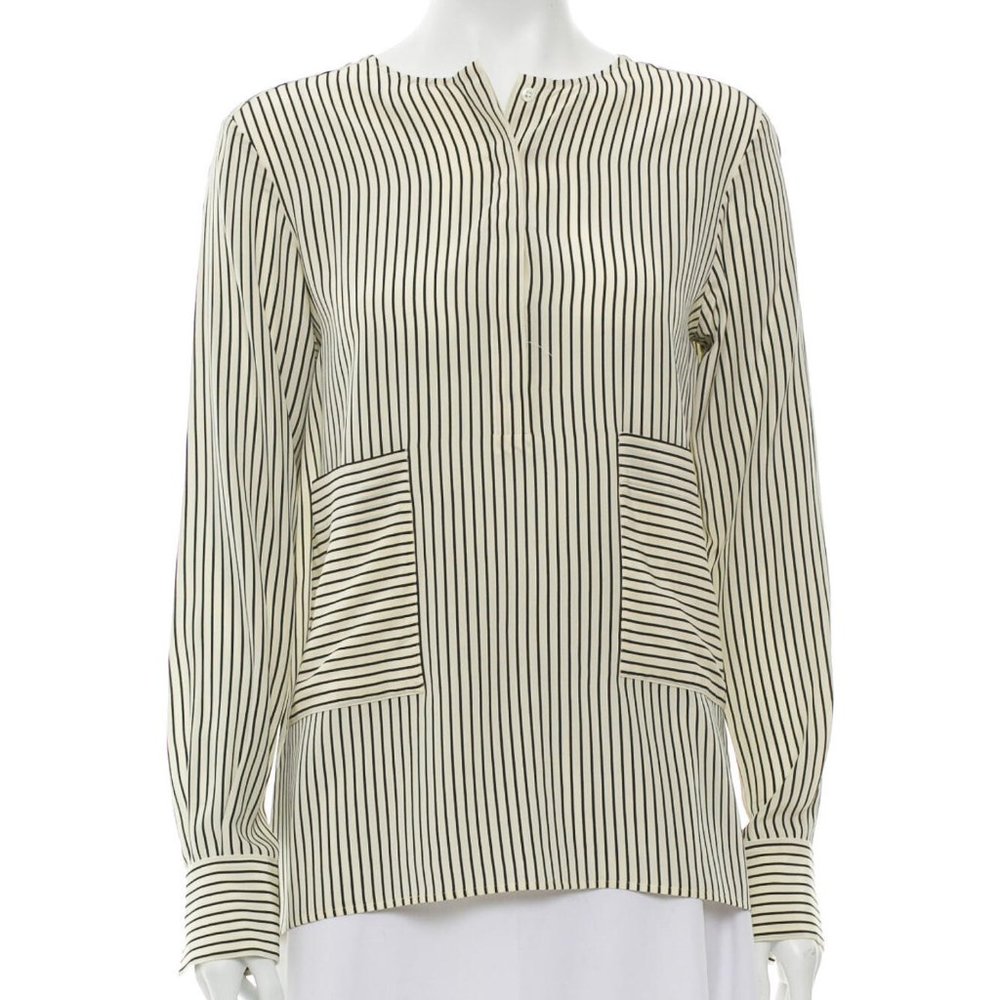 ALTUZARRA Silk Striped Blouse